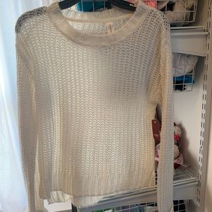 White cropped sweater